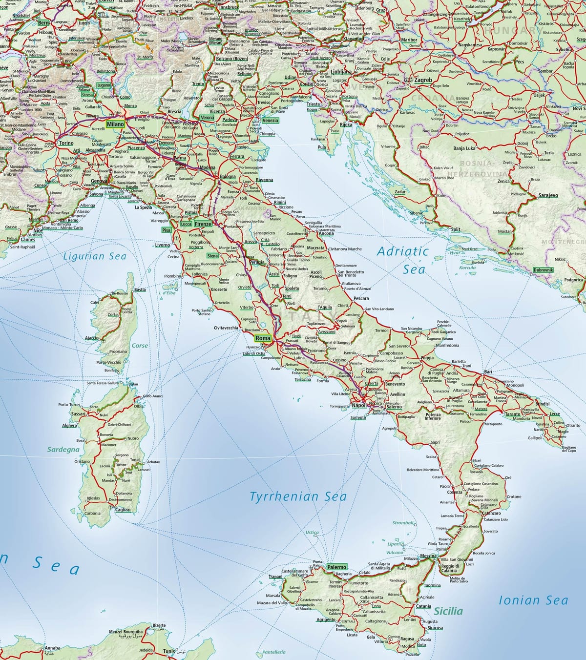 イタリアンレールシステムに地図