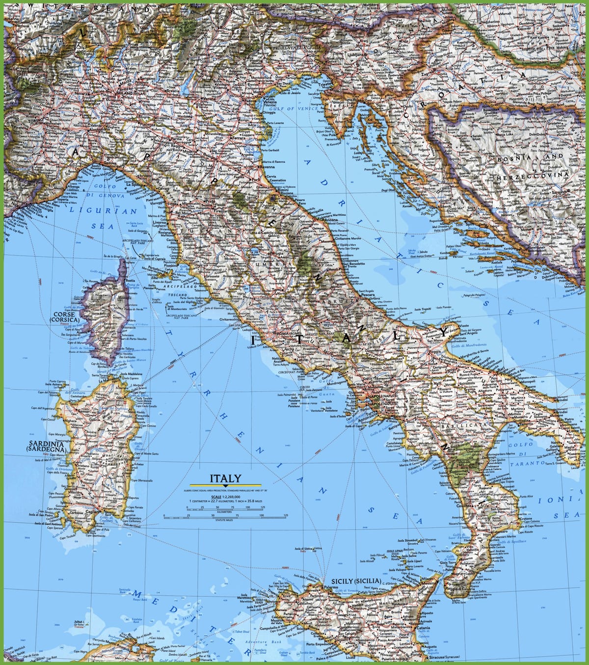 大詳しい地図のイタリア