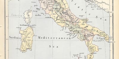 歴史的地図のイタリア