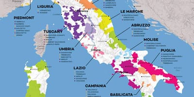 イタリアワインの地図