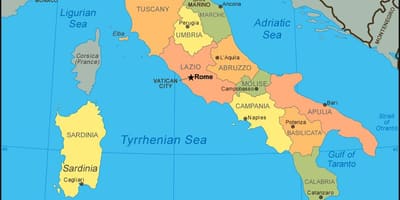 この地図のイタリア