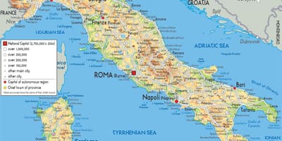 イタリアの地理-地図