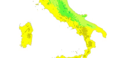 地図のイタリアの気候