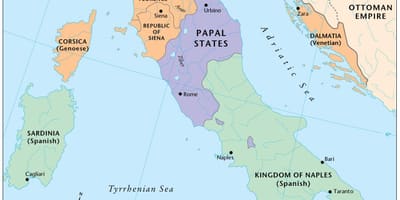 地図のイタリア-ルネサンス