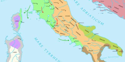 地図のイタリアの古代