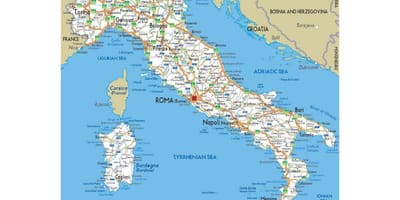 詳しい地図のイタリアの都市
