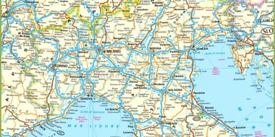 詳しい地図の北イタリア