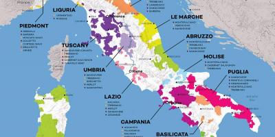 イタリアワインの地図